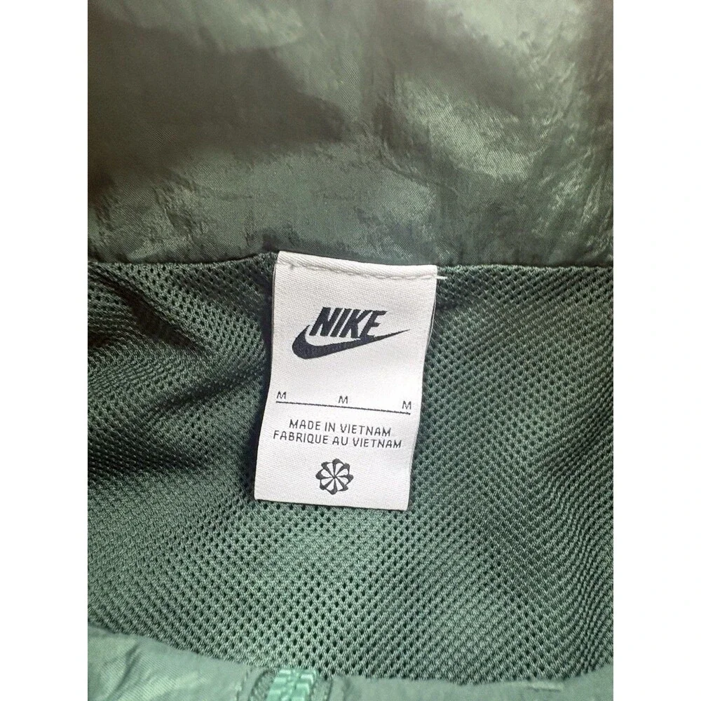 Nike Sportswear Essential Woven Jacket Green Size Medium Big Center Swoosh